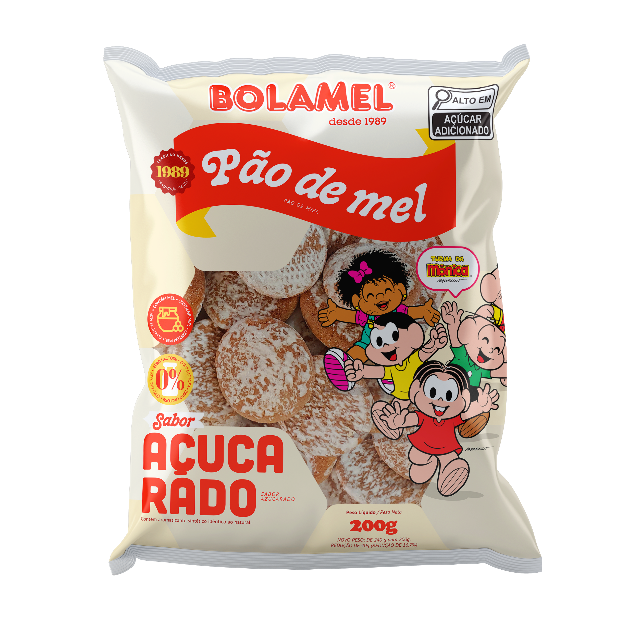 Pão de Mel Açucarado - Turma da Mônica