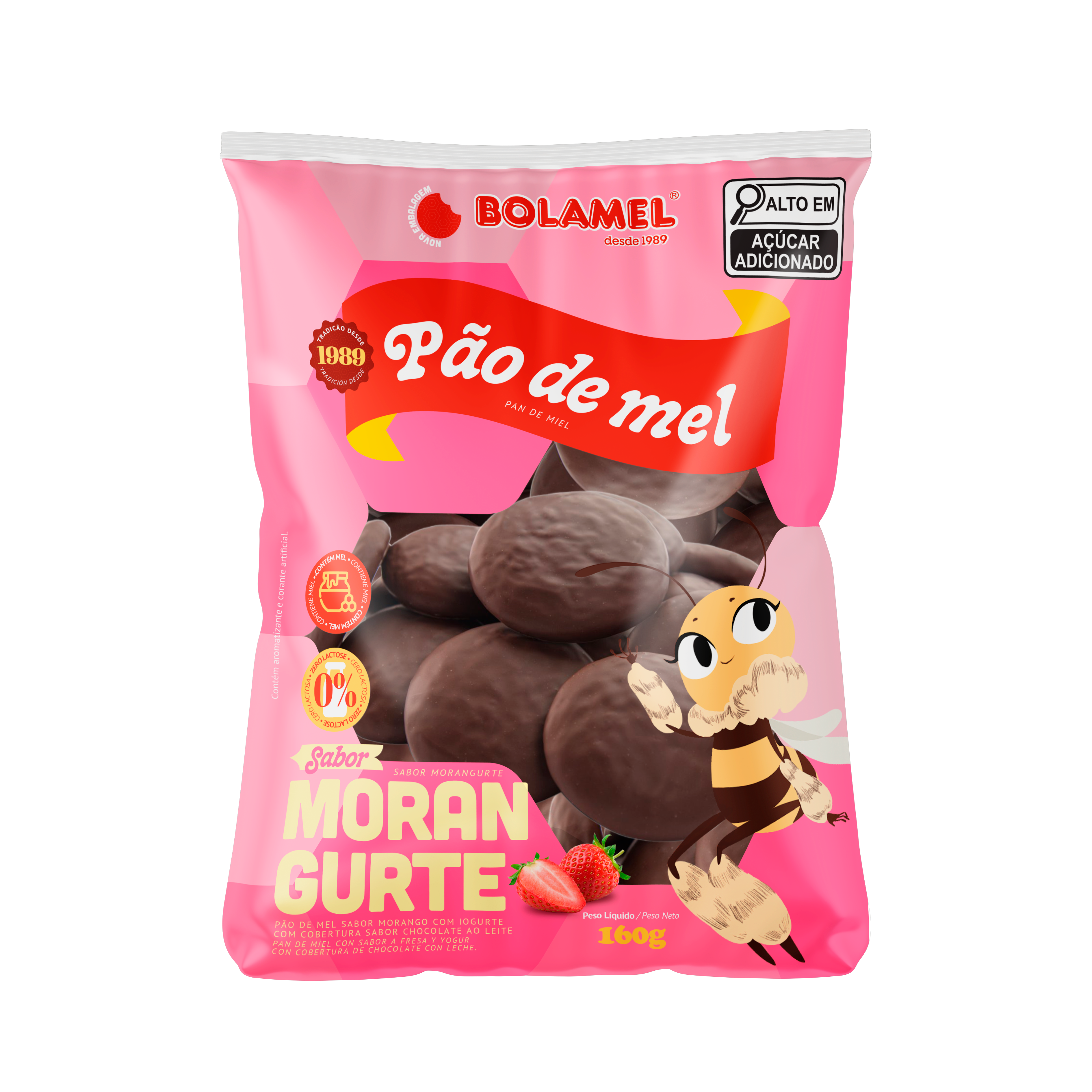 PÃO DE MEL MORANGURTE - 160G